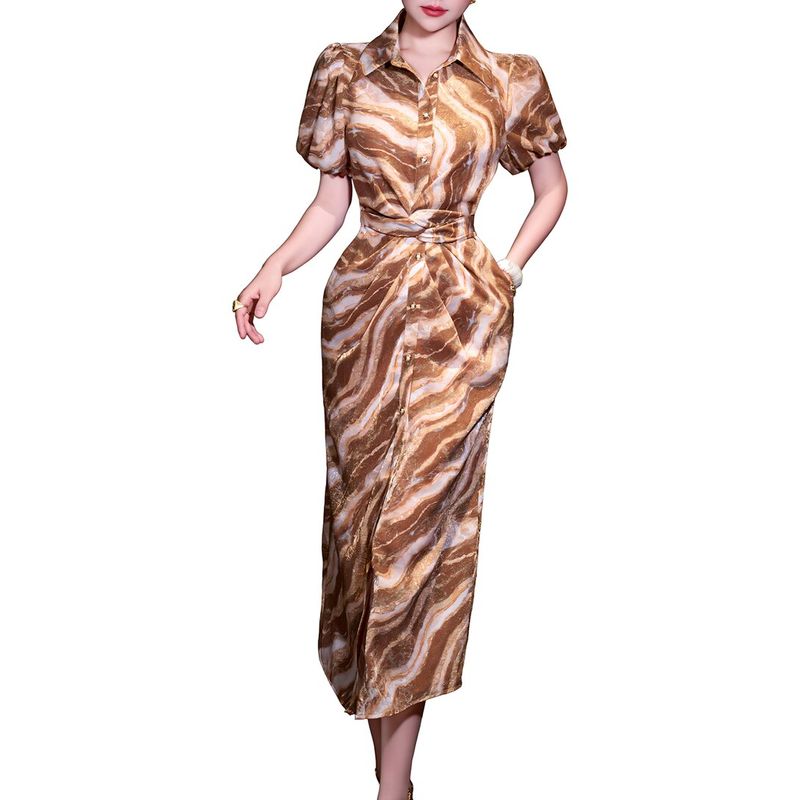 Brc By Burryco Womens Shirtdress, Brown